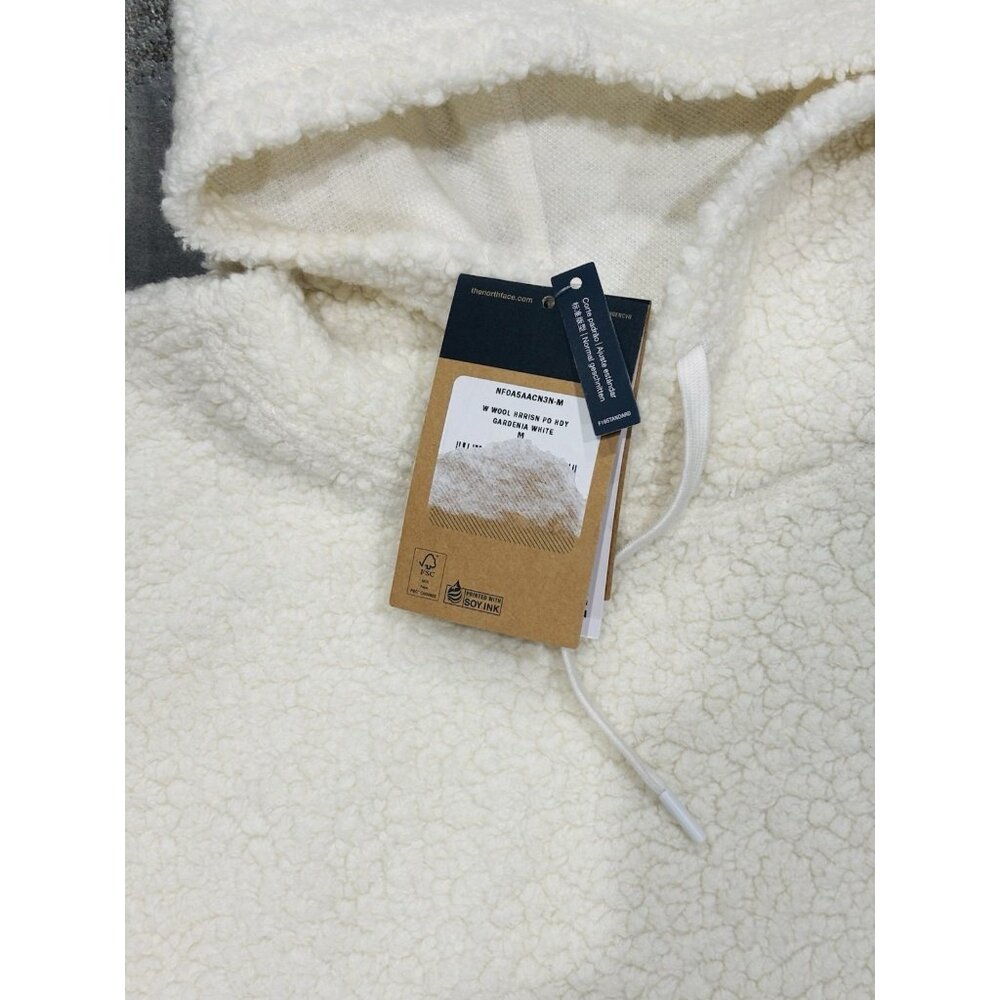 NWT The North Face Women's Wool Harrison Pullover Hoodie Gardenia White Size Med - Picture 2 of 4
